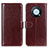 Funda de Cuero Cartera con Soporte Carcasa M07L para Huawei Enjoy 50 Pro Marron