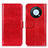 Funda de Cuero Cartera con Soporte Carcasa M07L para Huawei Enjoy 50 Pro Rojo