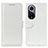 Funda de Cuero Cartera con Soporte Carcasa M07L para Huawei Honor 50 5G Blanco