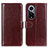 Funda de Cuero Cartera con Soporte Carcasa M07L para Huawei Honor 50 5G Marron