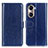 Funda de Cuero Cartera con Soporte Carcasa M07L para Huawei Honor 60 5G Azul