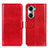 Funda de Cuero Cartera con Soporte Carcasa M07L para Huawei Honor 60 5G Rojo