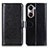 Funda de Cuero Cartera con Soporte Carcasa M07L para Huawei Honor 60 Pro 5G Negro