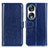 Funda de Cuero Cartera con Soporte Carcasa M07L para Huawei Honor 90 5G Azul