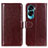 Funda de Cuero Cartera con Soporte Carcasa M07L para Huawei Honor 90 Lite 5G Marron