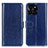 Funda de Cuero Cartera con Soporte Carcasa M07L para Huawei Honor X8b Azul