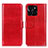 Funda de Cuero Cartera con Soporte Carcasa M07L para Huawei Honor X8b Rojo