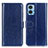 Funda de Cuero Cartera con Soporte Carcasa M07L para Motorola Moto E22 Azul