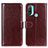 Funda de Cuero Cartera con Soporte Carcasa M07L para Motorola Moto E30 Marron