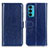 Funda de Cuero Cartera con Soporte Carcasa M07L para Motorola Moto Edge 20 5G Azul