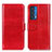 Funda de Cuero Cartera con Soporte Carcasa M07L para Motorola Moto Edge (2021) 5G Rojo