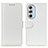 Funda de Cuero Cartera con Soporte Carcasa M07L para Motorola Moto Edge X30 5G Blanco