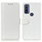 Funda de Cuero Cartera con Soporte Carcasa M07L para Motorola Moto G Pure Blanco