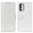 Funda de Cuero Cartera con Soporte Carcasa M07L para Motorola Moto G Stylus (2022) 4G Blanco