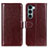 Funda de Cuero Cartera con Soporte Carcasa M07L para Motorola Moto G200 5G Marron