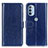 Funda de Cuero Cartera con Soporte Carcasa M07L para Motorola Moto G31 Azul