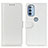 Funda de Cuero Cartera con Soporte Carcasa M07L para Motorola Moto G31 Blanco