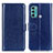 Funda de Cuero Cartera con Soporte Carcasa M07L para Motorola Moto G40 Fusion Azul