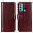 Funda de Cuero Cartera con Soporte Carcasa M07L para Motorola Moto G40 Fusion Marron