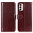 Funda de Cuero Cartera con Soporte Carcasa M07L para Motorola Moto G42 Marron