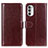 Funda de Cuero Cartera con Soporte Carcasa M07L para Motorola MOTO G52 Marron