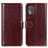 Funda de Cuero Cartera con Soporte Carcasa M07L para Nokia C02 Marron