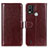 Funda de Cuero Cartera con Soporte Carcasa M07L para Nokia C21 Plus Marron