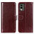 Funda de Cuero Cartera con Soporte Carcasa M07L para Nokia C210 Marron