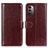 Funda de Cuero Cartera con Soporte Carcasa M07L para Nokia G11 Marron