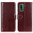 Funda de Cuero Cartera con Soporte Carcasa M07L para Nokia XR21 Marron