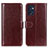 Funda de Cuero Cartera con Soporte Carcasa M07L para OnePlus Nord CE 2 5G Marron