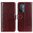 Funda de Cuero Cartera con Soporte Carcasa M07L para OnePlus Nord N200 5G Marron