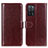 Funda de Cuero Cartera con Soporte Carcasa M07L para Oppo A53s 5G Marron