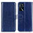 Funda de Cuero Cartera con Soporte Carcasa M07L para Oppo A54s Azul