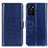 Funda de Cuero Cartera con Soporte Carcasa M07L para Oppo A55S 5G Azul