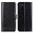 Funda de Cuero Cartera con Soporte Carcasa M07L para Oppo A55S 5G Negro