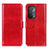 Funda de Cuero Cartera con Soporte Carcasa M07L para Oppo A74 5G Rojo