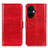 Funda de Cuero Cartera con Soporte Carcasa M07L para Oppo K11x 5G Rojo