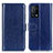 Funda de Cuero Cartera con Soporte Carcasa M07L para Oppo K9 5G Azul