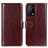 Funda de Cuero Cartera con Soporte Carcasa M07L para Oppo K9 5G Marron