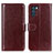 Funda de Cuero Cartera con Soporte Carcasa M07L para Oppo K9 Pro 5G Marron