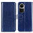 Funda de Cuero Cartera con Soporte Carcasa M07L para Oppo Reno10 Pro 5G Azul