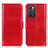 Funda de Cuero Cartera con Soporte Carcasa M07L para Oppo Reno6 5G Rojo