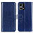 Funda de Cuero Cartera con Soporte Carcasa M07L para Oppo Reno7 4G Azul