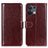 Funda de Cuero Cartera con Soporte Carcasa M07L para Oppo Reno8 Pro 5G Marron