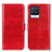 Funda de Cuero Cartera con Soporte Carcasa M07L para Realme 8 4G Rojo