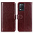 Funda de Cuero Cartera con Soporte Carcasa M07L para Realme 8 5G Marron