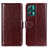 Funda de Cuero Cartera con Soporte Carcasa M07L para Realme 9 Pro+ Plus 5G Marron