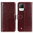 Funda de Cuero Cartera con Soporte Carcasa M07L para Realme C11 (2021) Marron