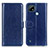 Funda de Cuero Cartera con Soporte Carcasa M07L para Realme C21 Azul